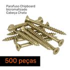 Parafuso Chipboard Cabeça Chata Phillips 5.0x70 Bicro Kit 500 Peças