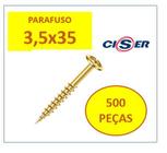 Parafuso Chipboard Flangeado 500 Peças 3,5x35 P/ Madeira