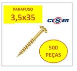 Parafuso Chipboard Flangeado 500 Peças 3,5X35 Para Madeira - CISER