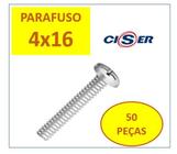 Parafuso Maquina Cabeça De Panela Phillps 4X 16 50 Peças