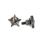 Parafuso Para Placa De Moto Par Estrela 5 Pontas Personalizada Banho Níquel Máxima Resistência Não Enferruja Estilo Motoqueiro Acessório Moto