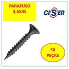 Parafusos Drywall Ponta Agulha 3,5X45 Cab/ Trobeta 50 Pçs - CISER