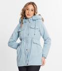 Parka Feminina Com Capuz Peluciada Sea Surf Azul