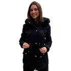 Parka Jaqueta Feminina Premium Peluciada com Capuz Removível