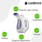 Passadeira a Vapor Steamer Cadence Lisser Branco-Lilás VAP901 - 110v