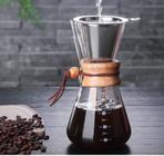 Passador De Café Vidro E Coador Tipo Chemex Gola Wood 600ml