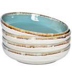 Pasta Bowls Bosmarlin Stoneware 1,2 L, conjunto de 4 taças, verde turquesa