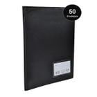 Pasta Catálogo com 50 Envelopes PVC com Visor frontal ACP Ideal para organizar armazenar documentos papéis música fotos