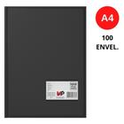 Pasta Catálogo PVC 100 Envelopes com Visor A4 235x312mm cor Preto