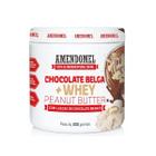 Pasta De Amendoim Integral Com Mel Chocolate Belga + Whey Com Lasca De Chocolate Branco 500g Amendomel