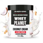 Pasta de Amendoim Premium Whey Peanut Coconut Cream 600g Sem Glutén e Açúcar