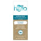 Pasta de dentes hello Smiling Shark, ponche de frutas sem flúor 125 ml