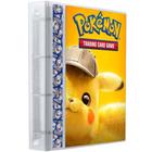 Pasta Fichário Álbum Cristal Cartas Cards Pokémon Com 30 Folhas 9 Bolsos 4 Argolas