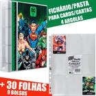 Pasta Fichário Carta Cards 4 Argolas HRO DC Liga da Justiça + 30 Folhas - YES