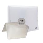 Pasta Sanfonada 12 Divisórias Cristal A4 c/ Visor e Elástico Dello Resistente p/ Organizar Documentos Trabalhos Projetos