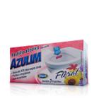 Pastilha Adesiva Sanitária Azulim Floral C/3