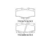 Pastilha De Freio Hilux 2.4 Dianteira Com Alarme Sistema Sumitomo 1383 Syl