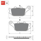 Pastilha de freio tras ho hornet2005/xj6/r1/cb300 gf021s3