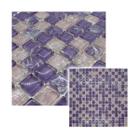 Pastilha de Vidro Cristal Craquelada Lilas Mescla 30x30cm - La Bella Griffe