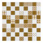 Pastilha de Vidro Mesclada 30cm x 30cm Patchwork Glass Mosaic (Placas) Branco/Marrom