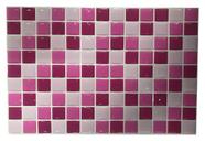 Pastilha Resina Adesiva 6 Placas De 20X30Cm Mosaico Rosa