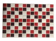 Pastilha Resinada Autoadesiva Mosaico Vermelho 20x30cm