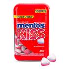 Pastilhas Mentos sem açúcar pote com 150 unidades Kiss Morango