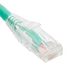 Patch cord cat6 clear boot 1' verde