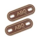 Patch De PVC Para Tipo De Sangue 2PCS a B AB O Positivo Cadarço Tático Roupas Zíper Mochila Charme