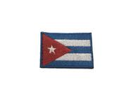 Patche aplique bordado da bandeira de Cuba