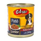 Patê para Cães Colosso Premium Junior Sabor Carne Lata com 280g