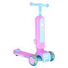 Patinete 2 em 1 Radical Infantil 3 Rodas em Pé ou Sentado Com Luz Som DM Toys DMR6936 Rosa