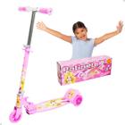 Patinete 3 Rodas Infantil Brinquedo Meninas 50kg Ajustável - DM Toys