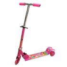 Patinete 3 Rodas Rosa Infantil Com Luz Dobrável Suporta 50kg