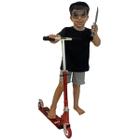 Patinete Dm Toys Reforçado Menina + Fantasia Kit Policial