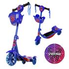 Patinete Homem Aranha Para Crianças Scooter 3 Rodas. - Toys 2U