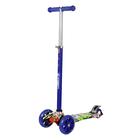 Patinete Infantil 3 Rodas Azul Led Guidão Ajustável Scooter Crianças Até 60kg ABEC 7 Thunder Bel