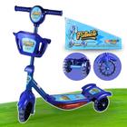 Patinete Infantil 3 Rodas Menino Menina Led 50kg Som E Luz Azul