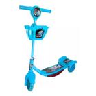 Patinete Infantil 3 Rodas Musical Luzes Cesta Importway Azul