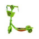 Patinete Infantil 3 Rodas Musical Luzes Led Premium Verde