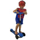 Patinete Infantil 3 Rodas Scooter + Fantasia Homem Aranha