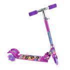 Patinete Infantil Ajustável e Dobrável com 3 Rodinhas com Luzes - Princesas Disney - Etitoys