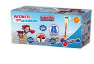 Patinete Infantil Com Kit De Proteção Rodas Ajustáveis 60Kg