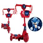 Patinete Infantil Criança 3 Rodas Musical Luz Sonic Toys 2U