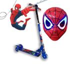 Patinete Infantil De Ferro 3 Rodas E Mascara Homem Aranha - Elite