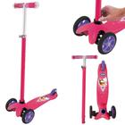 Patinete Infantil Triciclo Regulavel com Freio Rosa Mor