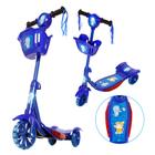 Patinete Para Meninos de 3 Rodas com Led e Som Art Brink - Toys 2U