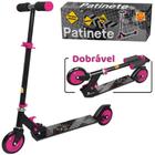 Patinete Radical Dobrável Com Freio Traseiro Rosa 78,5X66X29