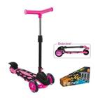 Patinete Radical Power Rosa Ajustável a Dobrável Trinete 3 Rodas - DM TOYS