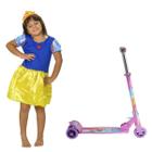 Patinete Scooter Lindo e Fantasia da Branca de Neve